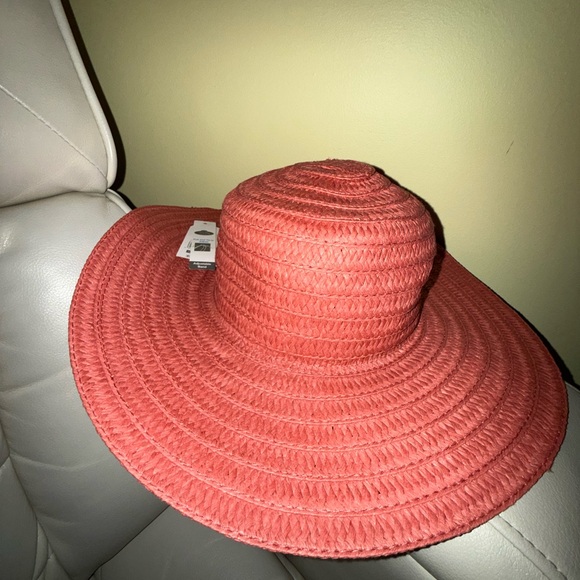 Time and Tru Accessories - Time and Tru Coral Wide Brim Hat